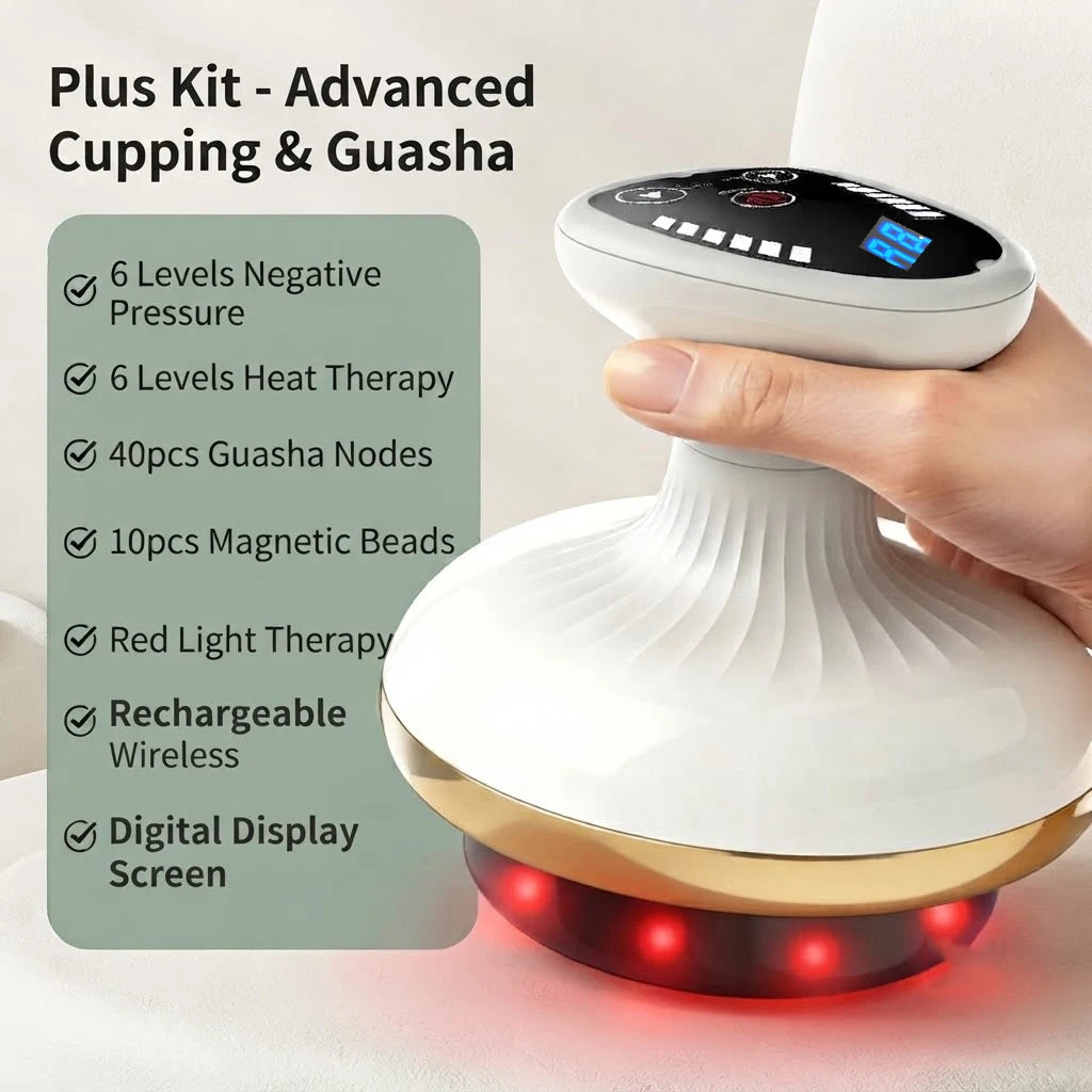 plus kit Color Electric Cupping Massager With Suction – Rechargeable Handheld